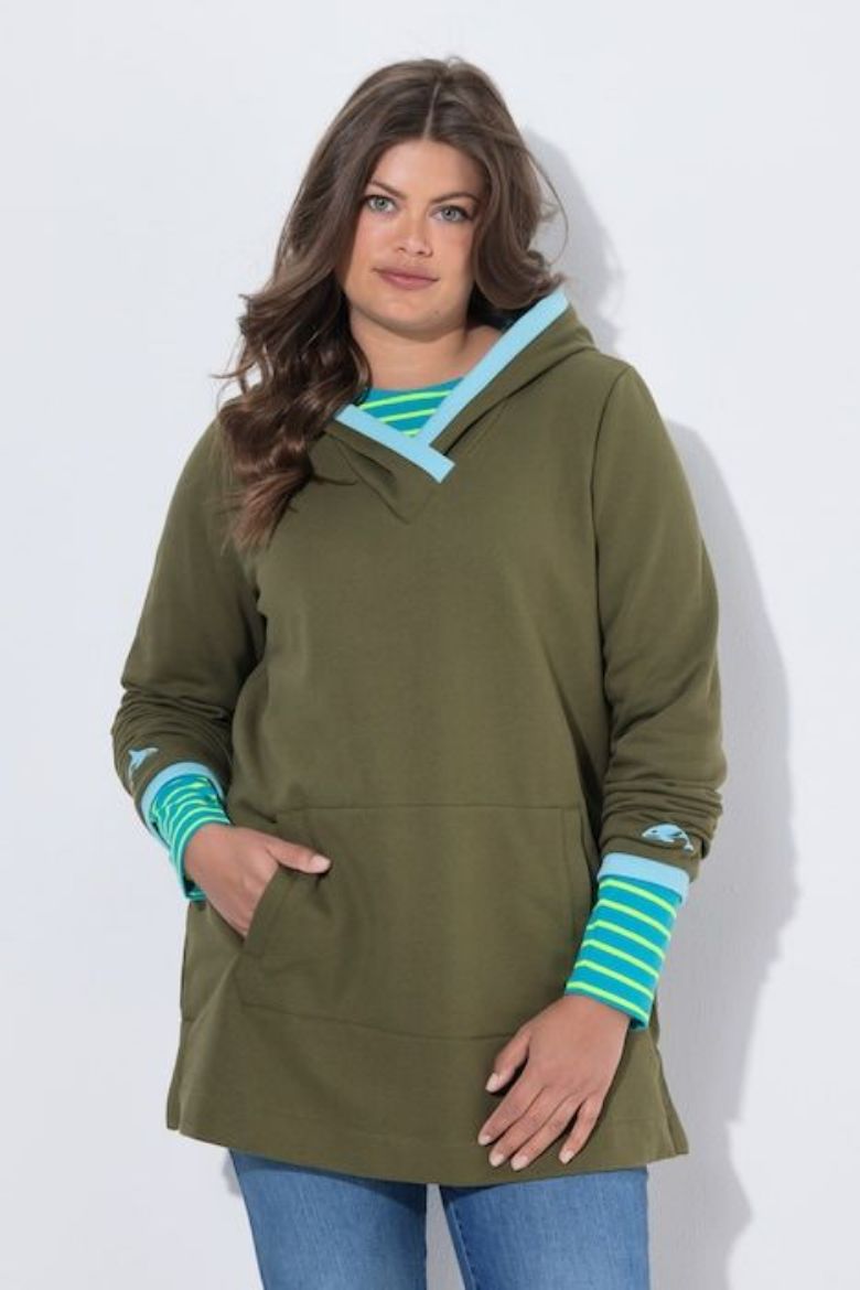 Moda za polnejše Majica dugih rukava dužeg kroja plus velikost, xxl, Ulla Popken in Johann Popken (JP1880)