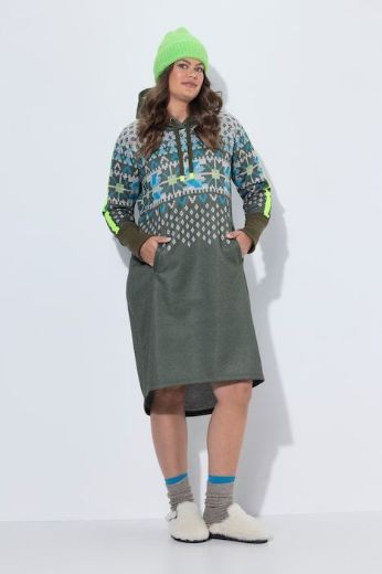 Moda za polnejše Haljina dugih rukava s kapuljačom plus velikost, xxl, Ulla Popken in Johann Popken (JP1880)