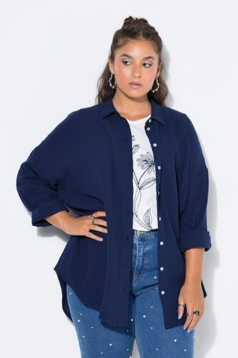 Moda za polnejše Bluza na kopčanje plus velikost, xxl, Ulla Popken in Johann Popken (JP1880)