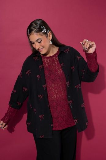 Moda za polnejše Bluza dugih rukava šireg kroja plus velikost, xxl, Ulla Popken in Johann Popken (JP1880)