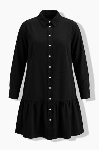 Moda za polnejše Haljina traper dugih rukava šireg kroja plus velikost, xxl, Ulla Popken in Johann Popken (JP1880)