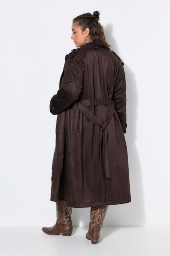 Moda za polnejše Kaput od imitacije brušene kože plus velikost, xxl, Ulla Popken in Johann Popken (JP1880)