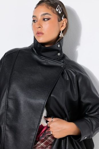 Moda za polnejše Jakna od imitacije kože plus velikost, xxl, Ulla Popken in Johann Popken (JP1880)