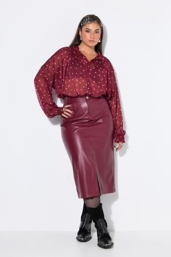 Moda za polnejše Suknja od imitacije kože plus velikost, xxl, Ulla Popken in Johann Popken (JP1880)