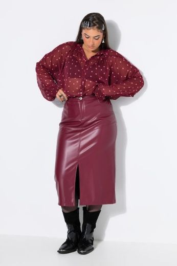 Moda za polnejše Suknja od imitacije kože plus velikost, xxl, Ulla Popken in Johann Popken (JP1880)