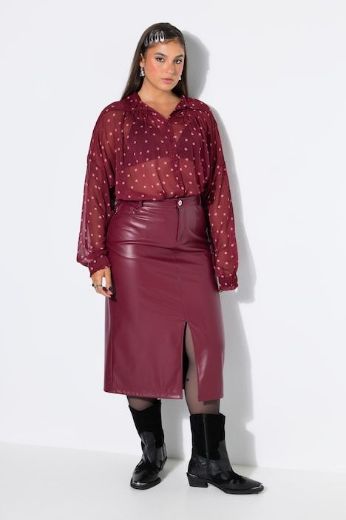 Moda za polnejše Suknja od imitacije kože plus velikost, xxl, Ulla Popken in Johann Popken (JP1880)