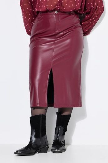 Moda za polnejše Suknja od imitacije kože plus velikost, xxl, Ulla Popken in Johann Popken (JP1880)