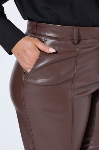 Moda za polnejše Hlače ravnih nogavica  imitacije kože plus velikost, xxl, Ulla Popken in Johann Popken (JP1880)