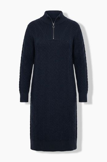Moda za polnejše Haljina midi dugih rukava s polu patentnim zatvaračem plus velikost, xxl, Ulla Popken in Johann Popken (JP1880)