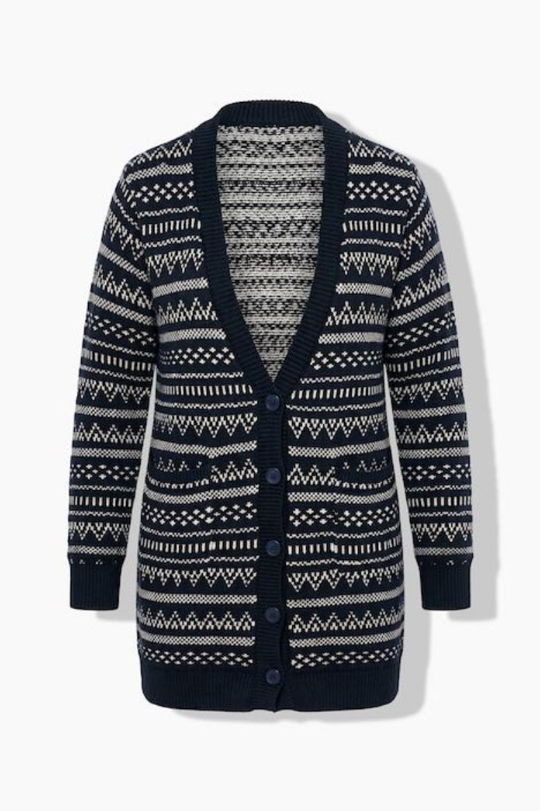 Moda za polnejše Kardigan na kopčanje plus velikost, xxl, Ulla Popken in Johann Popken (JP1880)