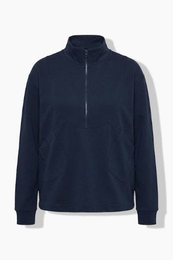 Moda za polnejše Majica dugih rukava s polu patentnim zatvaračem plus velikost, xxl, Ulla Popken in Johann Popken (JP1880)