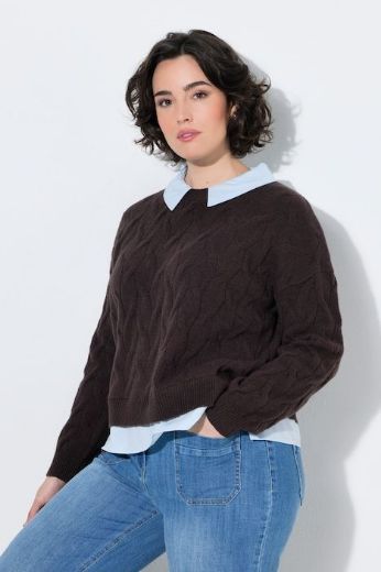 Moda za polnejše Pulover dugih rukava plus velikost, xxl, Ulla Popken in Johann Popken (JP1880)