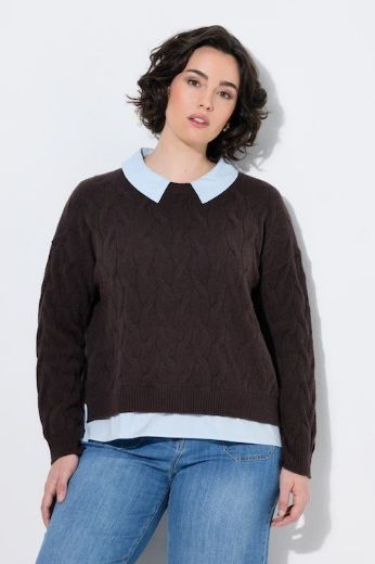Moda za polnejše Pulover dugih rukava plus velikost, xxl, Ulla Popken in Johann Popken (JP1880)