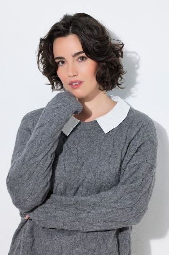 Moda za polnejše Pulover dugih rukava plus velikost, xxl, Ulla Popken in Johann Popken (JP1880)