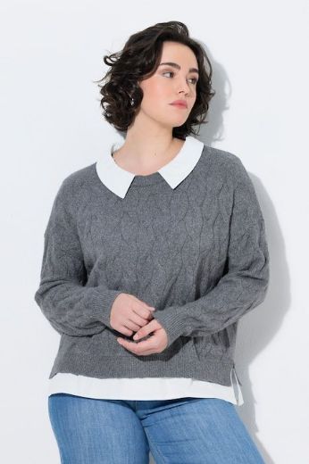 Moda za polnejše Pulover dugih rukava plus velikost, xxl, Ulla Popken in Johann Popken (JP1880)