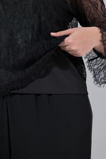 Moda za polnejše Bluza dugih rukava od prozirne čipke plus velikost, xxl, Ulla Popken in Johann Popken (JP1880)