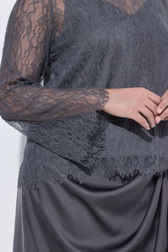 Moda za polnejše Bluza dugih rukava od prozirne čipke plus velikost, xxl, Ulla Popken in Johann Popken (JP1880)