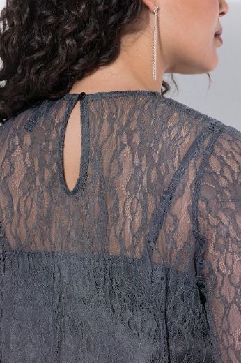 Moda za polnejše Bluza dugih rukava od prozirne čipke plus velikost, xxl, Ulla Popken in Johann Popken (JP1880)