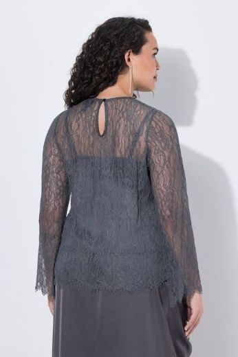 Moda za polnejše Bluza dugih rukava od prozirne čipke plus velikost, xxl, Ulla Popken in Johann Popken (JP1880)