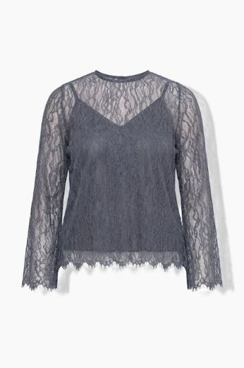 Moda za polnejše Bluza dugih rukava od prozirne čipke plus velikost, xxl, Ulla Popken in Johann Popken (JP1880)