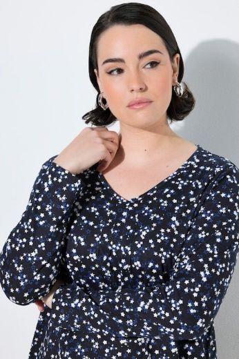 Moda za polnejše Majica dugih rukava V ovratnika plus velikost, xxl, Ulla Popken in Johann Popken (JP1880)