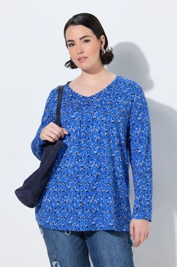 Moda za polnejše Majica dugih rukava V ovratnika plus velikost, xxl, Ulla Popken in Johann Popken (JP1880)