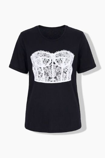 Moda za polnejše Majica kratkih rukava plus velikost, xxl, Ulla Popken in Johann Popken (JP1880)