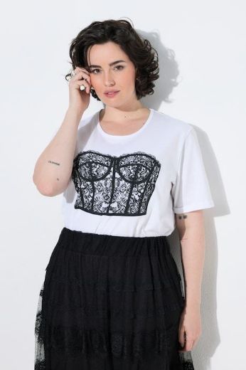 Moda za polnejše Majica kratkih rukava plus velikost, xxl, Ulla Popken in Johann Popken (JP1880)