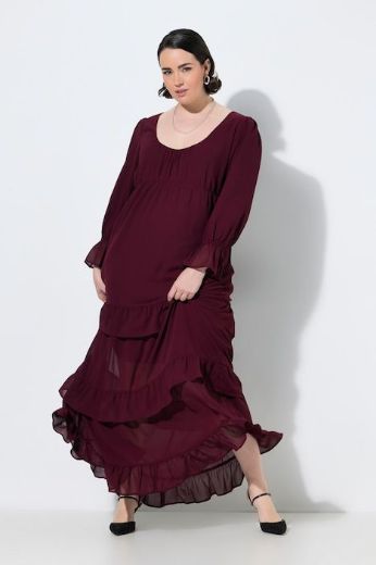 Moda za polnejše Haljina maxi dugih rukava plus velikost, xxl, Ulla Popken in Johann Popken (JP1880)