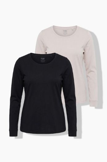 Moda za polnejše Majica dugih rukava 2 komada plus velikost, xxl, Ulla Popken in Johann Popken (JP1880)