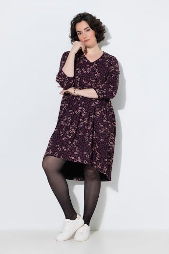 Moda za polnejše Haljina 3/4 rukava V ovratnika plus velikost, xxl, Ulla Popken in Johann Popken (JP1880)