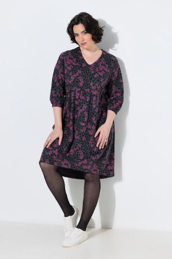 Moda za polnejše Haljina 3/4 rukava V ovratnika plus velikost, xxl, Ulla Popken in Johann Popken (JP1880)