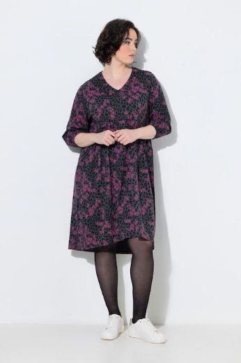 Moda za polnejše Haljina 3/4 rukava V ovratnika plus velikost, xxl, Ulla Popken in Johann Popken (JP1880)