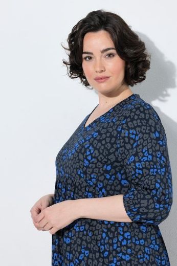 Moda za polnejše Haljina 3/4 rukava V ovratnika plus velikost, xxl, Ulla Popken in Johann Popken (JP1880)