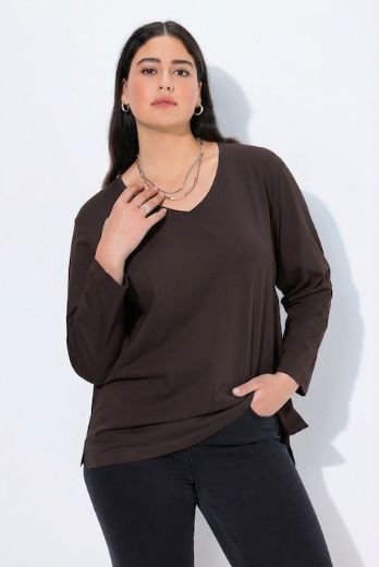 Moda za polnejše Majica Basic dugi rukavi plus velikost, xxl, Ulla Popken in Johann Popken (JP1880)