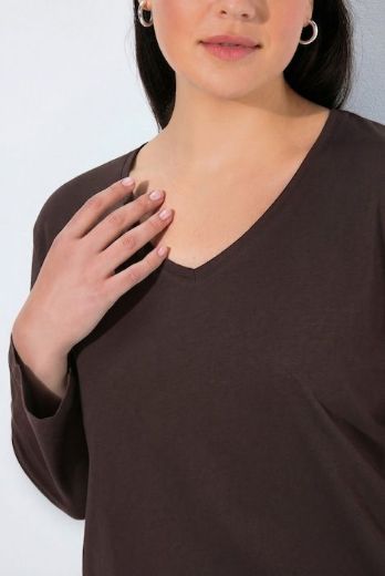 Moda za polnejše Majica Basic dugi rukavi plus velikost, xxl, Ulla Popken in Johann Popken (JP1880)