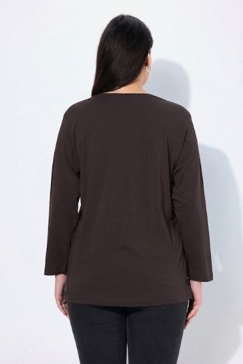 Moda za polnejše Majica Basic dugi rukavi plus velikost, xxl, Ulla Popken in Johann Popken (JP1880)