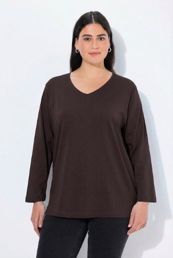 Moda za polnejše Majica Basic dugi rukavi plus velikost, xxl, Ulla Popken in Johann Popken (JP1880)