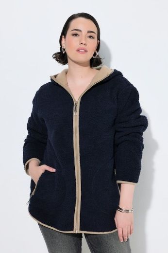 Moda za polnejše Jakna s kapuljačom od flisa plus velikost, xxl, Ulla Popken in Johann Popken (JP1880)