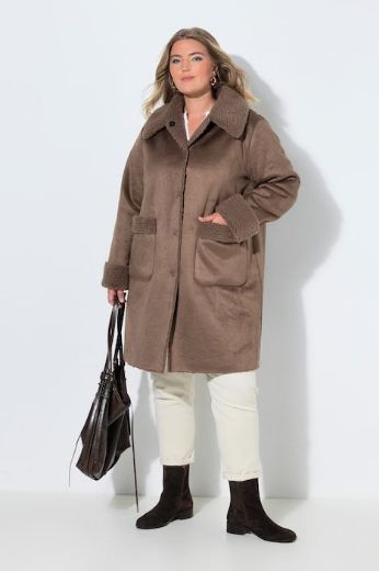 Moda za polnejše Kaput obostrani od teddy flisa plus velikost, xxl, Ulla Popken in Johann Popken (JP1880)