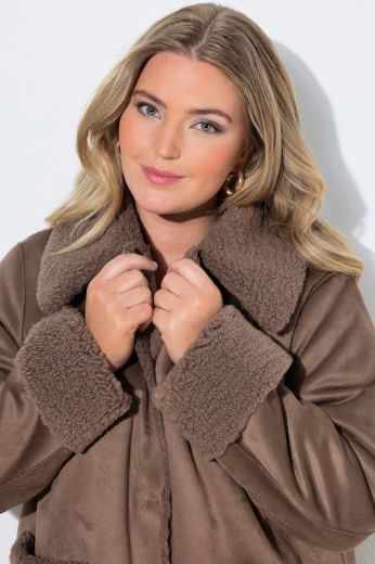 Moda za polnejše Kaput obostrani od teddy flisa plus velikost, xxl, Ulla Popken in Johann Popken (JP1880)