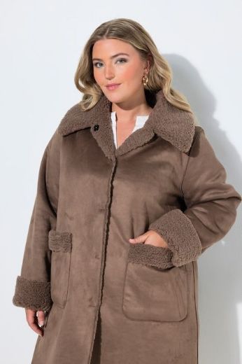 Moda za polnejše Kaput obostrani od teddy flisa plus velikost, xxl, Ulla Popken in Johann Popken (JP1880)