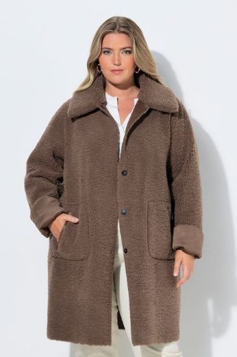 Moda za polnejše Kaput obostrani od teddy flisa plus velikost, xxl, Ulla Popken in Johann Popken (JP1880)