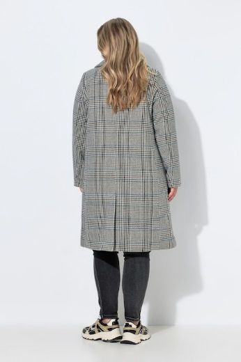 Moda za polnejše Kaput karirani dužeg kroja plus velikost, xxl, Ulla Popken in Johann Popken (JP1880)