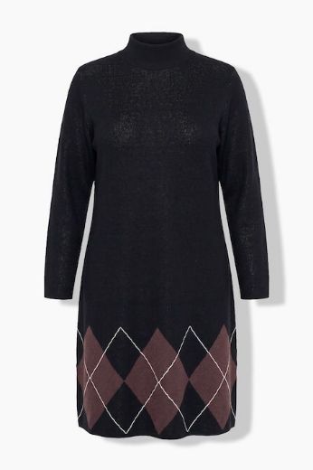 Moda za polnejše Haljina midi dugih rukava plus velikost, xxl, Ulla Popken in Johann Popken (JP1880)