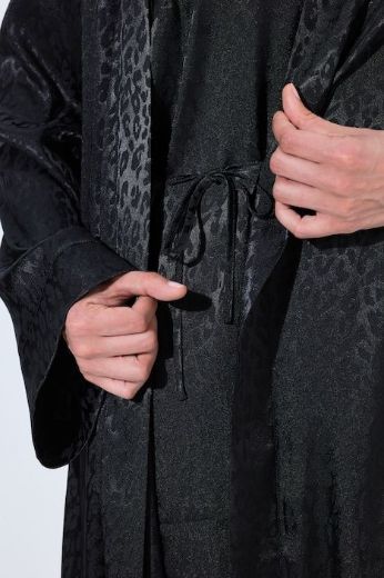 Moda za polnejše Ogrtač satenski na vezanje plus velikost, xxl, Ulla Popken in Johann Popken (JP1880)