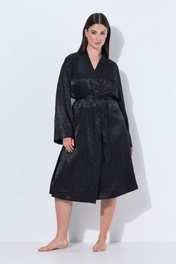 Moda za polnejše Ogrtač satenski na vezanje plus velikost, xxl, Ulla Popken in Johann Popken (JP1880)