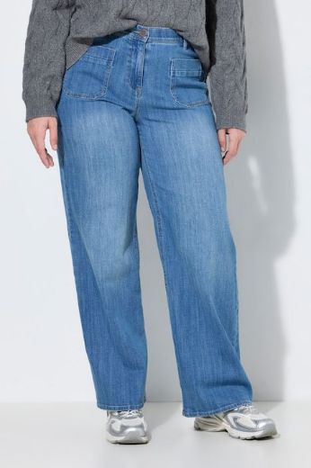 Moda za polnejše Traperice širokih nogavica plus velikost, xxl, Ulla Popken in Johann Popken (JP1880)