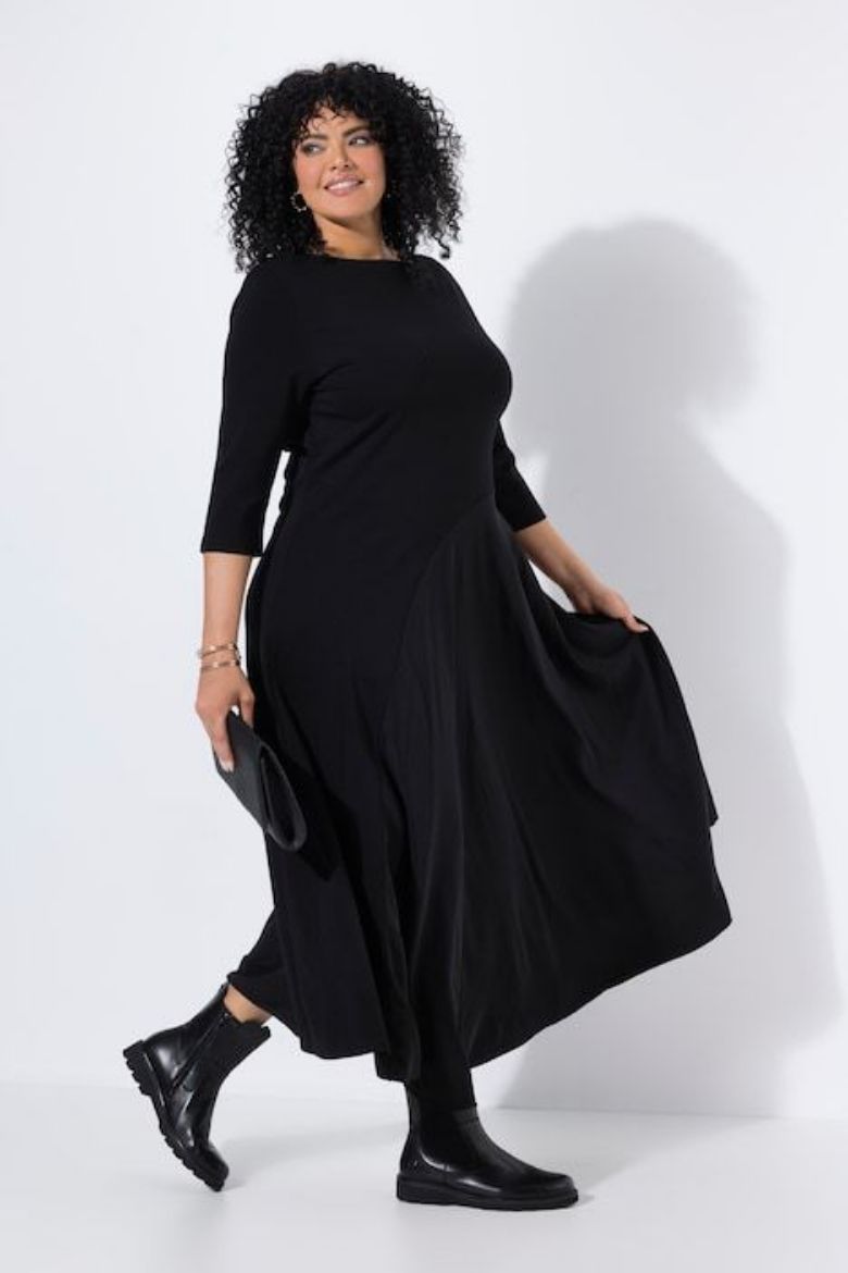 Moda za polnejše Haljina maxi 3/4 rukava plus velikost, xxl, Ulla Popken in Johann Popken (JP1880)