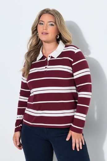 Moda za polnejše Majica Polo dugih rukava plus velikost, xxl, Ulla Popken in Johann Popken (JP1880)